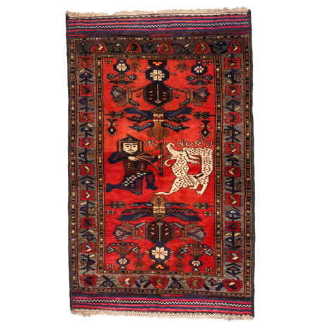 Large Afghan-Made Pictorial Rugs