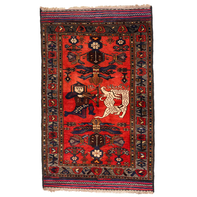 Large Afghan-Made Pictorial Rugs