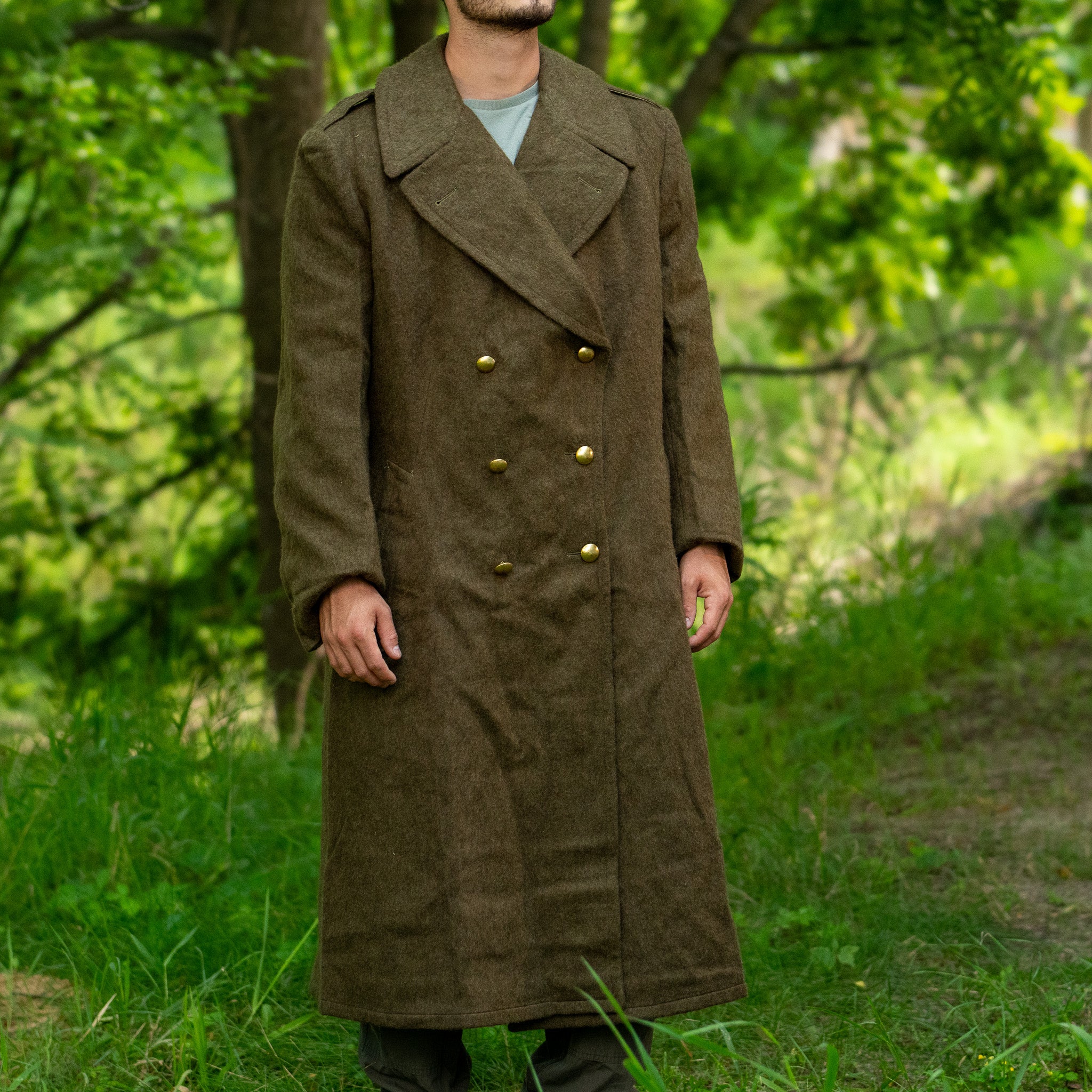 Army fashion surplus trench coat