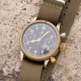 WWII Luftwaffe Glashutte UROFA 59 Chronograph Wristwatch