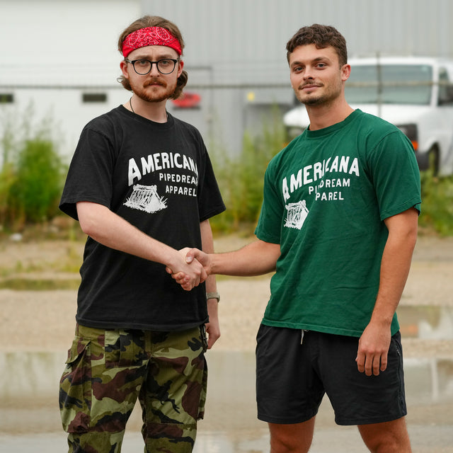 USA-Made Americana Pipedream Tee in Forest Green