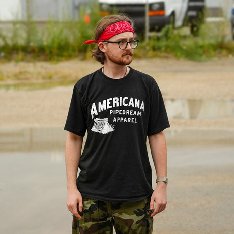 USA-Made Americana Pipedream Tee in Black