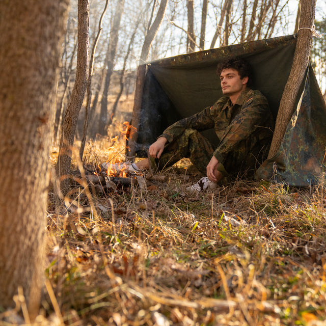 Issued German Flecktarn Shelter Half