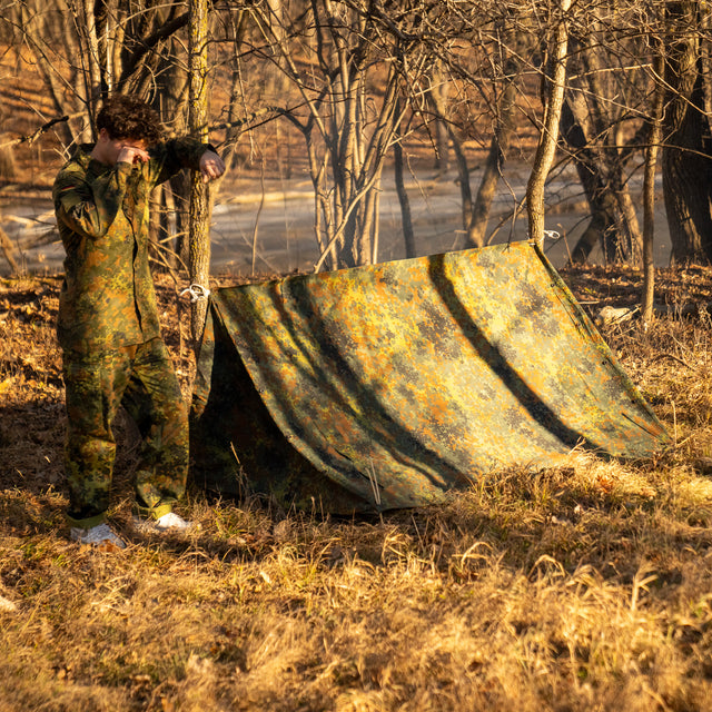 Issued German Flecktarn Shelter Half