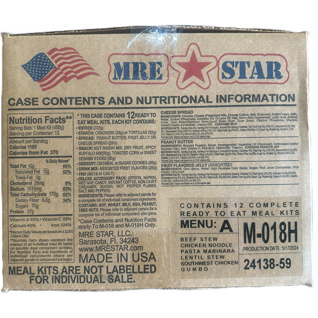 MRE Single Meal Pack