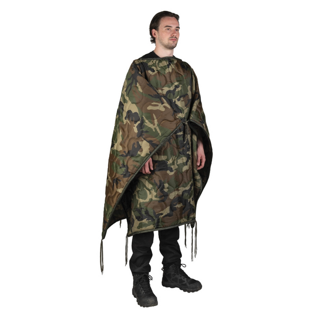 Mil-Tec M81 Woodland Multi-Function Woobie/Poncho Liner w/Stuff Sack