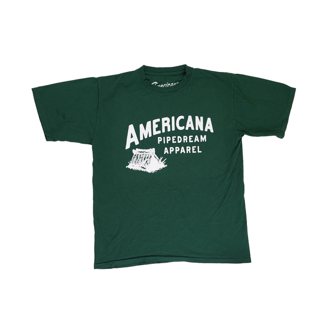 USA-Made Americana Pipedream Tee in Forest Green